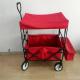 OEM Foldable Wagon Cart Bag Kids Beach Wagon With Canopy Removable