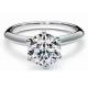 5mm Round Cut 18k White Gold Engagement Ring Setting with 8pcs Diamonds ODM