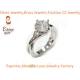 Simulated diamond wedding ring by Brass Cubic Zircon jewelry from Chinese Manufacturer