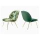 Beetle Fiberglass Lounge Chair Leisure Function With Chrome Metal Leg SGS
