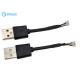 Black Plastic USB Cable Assembly Short Shell USB A Male Connector Available