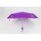 Silk Screen Print Auto Open Close Umbrella Purple Rubber Coating Plastic Handle