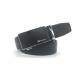 Black 140cm Mens Genuine Leather Belt With Alloy Buckle