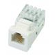 White Ethernet Keystone Jack CAT3 UTP 90 RJ45 Keystone Jack For Networking