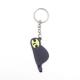 Hot Sale Product Custom LoGO 2D Animal Shape Bear Silicone Key Ring Rubber Pvc Keychain For Girl