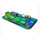Huge Blue Green 0.55 PVC Tarpaulin Inflatable Theme Park For Children
