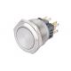 25mm Panel Mount Push Button Switch Ip67 Momentary Sliver Contact