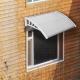 Transparent Outside Door Canopy , Polycarbonate Sheet Awning White Holder