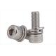 Stainless Steel Knurled Socket Head Cap Screws With Spring And Plain Washers SEMS Screws