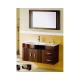 Wooden Brown Bathroom Vanity Set Cabinet