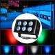 Outdoor Waterproof 6x5W City Color LED Wall Washer Light 4in1 RGBW Floodlight for Hotels & Buildings DMX512 Control Mode