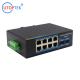 Gigabit 8 port industrial PoE and 2 fiber optical SFP Din-rail Ethernet poe Switch