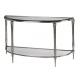 Stainless Steel Console Table Iron Tempered Glass Long Narrow Console Table