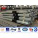 11m 3.8mm 2 Section FRP Galvanized Steel Pole Electric Transmission Column