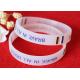 Half Transparent Rubber Wrist Bracelets 180mm Perimeter Embossed Technique