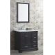 36′′ Black Color Bathroom Vanity Cabinets Floor Standing Installation Classic Style