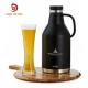 Stainless Steel Vacuum Insulated Growlers , Black 2L Screw Top Growler Double Wall