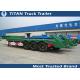 3 Axles Low Bed Trailer heavy duty equipment for tracked vehicles , wheel  loaders