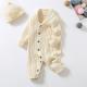 Knitted Cotton Clothing New Born Boy Girl Long Sleeves Jumpsuit Clothes with Warm Hat Autumn Winter Newborn Baby Rompers