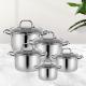 Hot Sale 10 Piece Royal Kitchen Cookware Set Stainless Pot Cooking Cookware Soup Pot