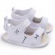 Quick shipping Cotton fabric Rubber sole 0-24 months baby First walker sandals baby boy