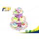 CMYK Printing Pop Design Cardboard Tiered Cake Stand Durable For Shopping Mall