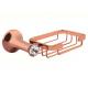 Plate Rose Gold Bathroom Accessory Soap Dish  Zinc Alloy and Crystal