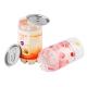 Transparent Plastic Soda Drink Can 350ml With Aluminum Lid