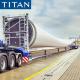 Extendable Trailer 58M Wind Blade Turbine Transport 4 Axle Telescopic Trailer
