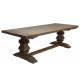 Length 240cm Solid Oak Industrial Dining Table For Hotel Restaurant