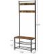 Smart Coat Rack With Shoe Bench Organizer 3 In 1 Functional Hall Tree