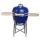 61cm Blue Charcoal 24 Inch Kamado Grill Bamboo Shelves And Handle