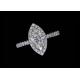 White Diamond Engagement Ring Lab Diamond Jewelry Custom Marquise Cut Shape classic solitaire