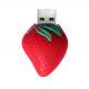 Mini Secure Durable Strawberry Shape Cartoon Usb 2.0 Drive in PVC with 1G,4G, 8G, 16G