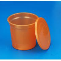 Orange Plastic Sauce Containers , Small Round Plastic Containers With Lids