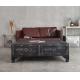 Industrial Cold Rolled Vintage Table Distressed Steel Coffee Table End Table With Drawers