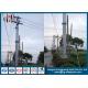 Anti - Rust Transmission Line Electrical Power Pole With Bitumen Painted