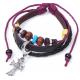 European and American style cross Christian export processing leather cord bracelet