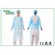 CE Standard Plastic Disposable Protective Gown/Blue CPE Surgical Gown For Hospital/Factory