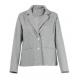 Slim Fit Short Ladies Formal Blazers In Grey With Lapel Collar And Buttons
