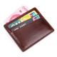 10.5x8cm Mini Credit Card Wallet , CDR Debossing Bifold Card Holder Wallet Leather