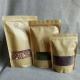 Moisture Proof Stand Up Zipper Kraft Paper Bags With Window For Tea / Coffee bean / Dried fruits