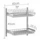 Two Tier Draining Rustless Stainless Steel Kitchen Rack With Chopstick Holder