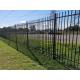 1.5m Steel Tubular Fencing Security High Bow Top Powder Coated Railings