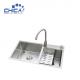 Handmade House Kitchen Sink Double Bowl Stainless Steel Kitchen Sinks With Faucet