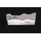 Shaped Processing Solid Surface Reception Desk Eco Friendly White LED NFS