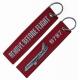 Perfect Airplane Details Embroidered Remove Before Flight Keychain