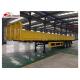30-60 Tons Front Load Trailer Drop Side Wall And Checked Steel Floor