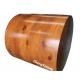 Wood Grain PET Film Prepainted Galvalume Steel Coil For Interior Decoration