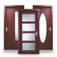 Sound Insulation Modern Interior Glass Wood Door Plywood Design